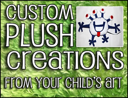 custom plush from your child's art